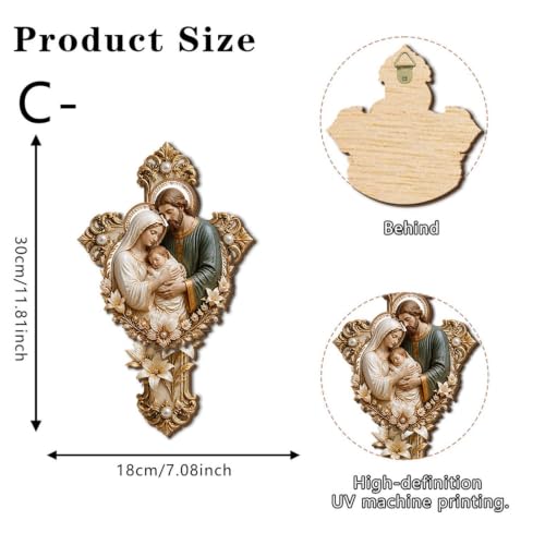 Katolicki Święty Krzyż Ścienny Krzyż 19x30 cm Jezus Krzyże Na Ścianę