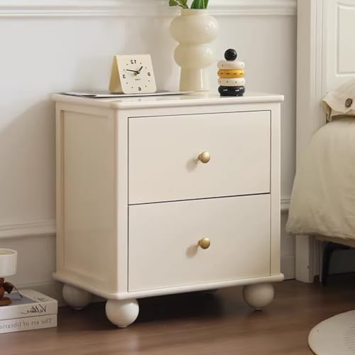 Mesita De Noche De Madera Maciza Que No Requiere Montaje, Diseño Estrecho Ideal Para Espacios Pequeños, Con Cajón De Almacenamiento, Mesita De Noche/mesa Auxiliar De Pared(Blanco,40x35x55cm)