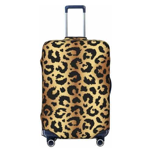 stylish Leopard golden print Travel Luggage Covers - Elasticity Suitcase Covers Protector for Luggage 18-32 Inch