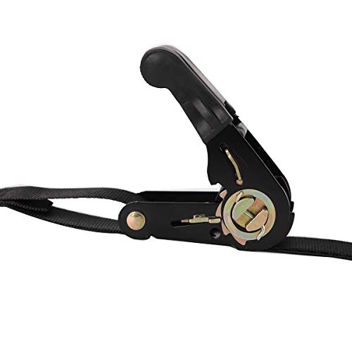 Xstrap Standard Ratchet Tie Down Straps - 4 Pk - 1'' X 15 Ft - 630 Lbs Load Cap 1890 Lbs Break Strength, Cargo Straps For Moving Cargo, Appliances, Lawn Equipment, Motorcycle (Black) #TOP3