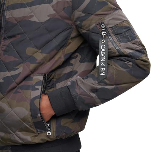 Calvin Klein Men's Ribbed Collar Quilted Bomber Jacket4