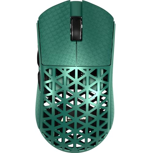 Image of ATTACK SHARK R5Ultra 8K Carbon Fiber Wireless Gaming Mouse, Green&Tape | 42K DPI,PAW3950 MAX Sensor,39g Ultra-Lightweight,Nordic 52840 MCU Chip,Wired /BT /2.4GHz Wireless Programmable Mouse for PC /Mac