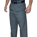 Smitty BBS-376 Bundfaltenhose mit Erweiterungsbund für Baseball, Softball, Umpire Major League NFHS College, dunkelgrau, 52