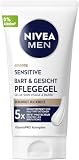 NIVEA MEN Sensitive Bart & Gesicht Pflege-Gel, schnell einziehende Bartpflege für empfindliche Männerhaut, beruhigende Gesichtspflege zur Linderung von Hautirritationen (50 ml)