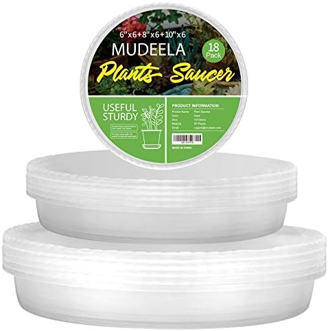 18 Pack Plant Saucers of 6 inch & 8 inch & 10 inch , Durable Plan...