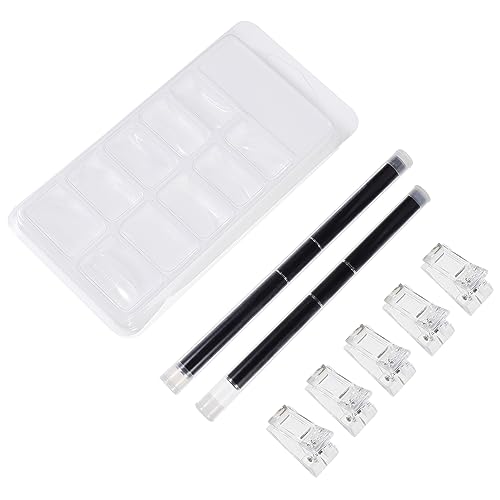 VICASKY Nail Art Diy Accessory Set Manicure Extension Patches Clips Pens 107 Piece Kit for Salon or Home Use