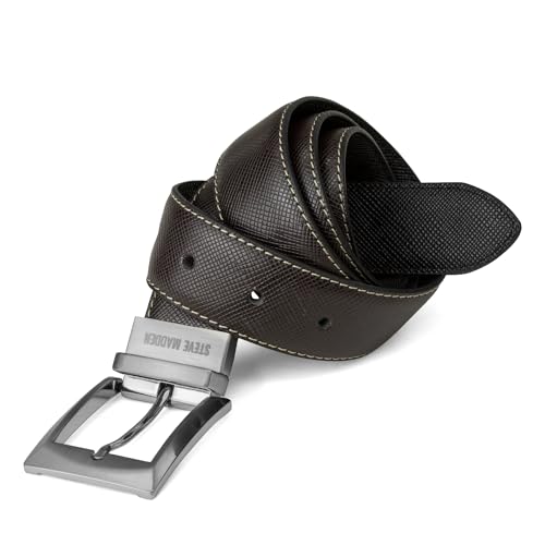 Image of Steve Madden Men's Reversible Men's Dress Casual Every Day Leather Belt