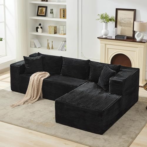 GarveeLife 106" Cloud Sectional Couch with L-Shape Chaise, Modern Modular