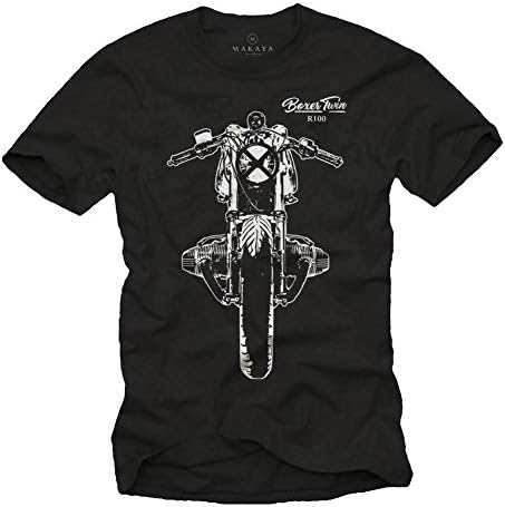 T-Shirt Moto Vintage Uomo - Stile Cafe Racer, Cotone 100%, Taglia Da S A XXXL