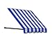 Awntech 3-Feet Santa Fe Twisted Rope Arm Window/Entry Awning, 44-Inch Height by 24-Inch Diameter, Bright Blue/White