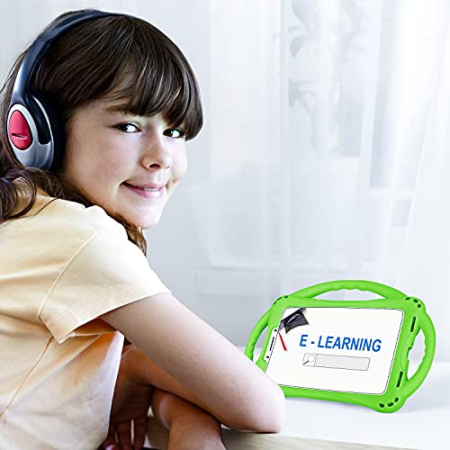 Kids Case For Samsung Galaxy Tab A 8.0 2019 Sm-T290/295, Topesct Premium Silicone Shockproof Light Weight Protective Handle Stand Case For Galaxy Tab A 8.0(Green) #TOP6