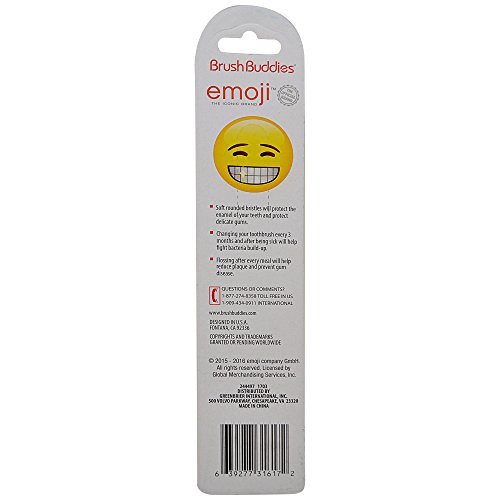 Brush Buddies Emoji Toothbrush, 2 Count #TOP3