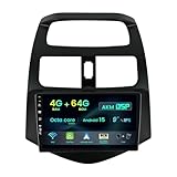 MISONDA Radio de Coche Android 15 para Chevrolet Spark 2009-2016 - 4G+64G - DSP/GPS/Carplay/Android Auto Incorporado - Cámara+Mic - 9 Pulgadas IPS- Control en el Volante WiFi Dab RDS Arranque rápido