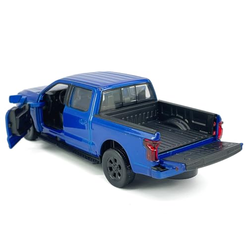 Modelo a escala 1:36 F-150 EV Lightning Platinum azul miniatura 6