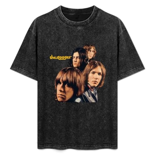 Iggy The Stooges T Mens Rock N Roll Mic Band Stooges Size T-Shirt Black M