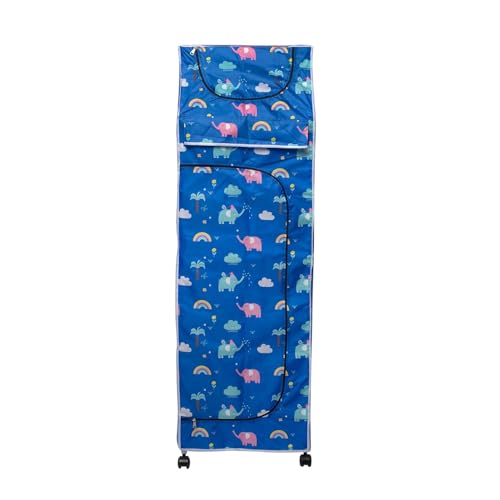 Image of Baby Wardrobe Plastic Multipurpose 6 Shelve, Foldable, (Unbreakable Material) (Elephant, 6 Shelves)