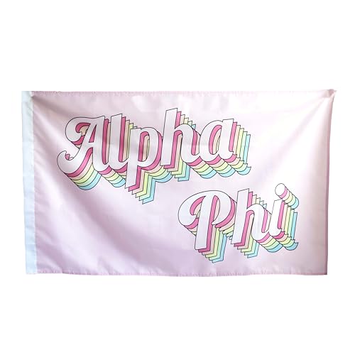 Alpha Phi - Sorority Letter Flag (Retro Design)