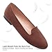 SAILING LU Women's Round Toe Flats Comfortable Casual Ballet Shoes for Women Red Dressy Slip-ons Loafers Brown Size 8.5