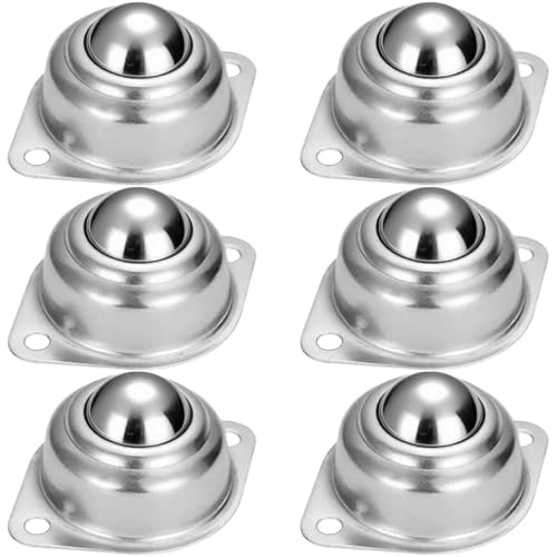 Transferencia a Bola,Tianher 6 Piezas Transferencia Bola Rodamientos Rodillo Transporte para Transmisión Muebles Silla de Rueda para Sistemas Potencia Maquinaria Procesamiento y Embalaje.
