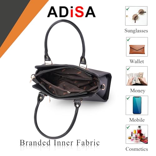 Image of ADISA gold square handbag shoulder bag for women and girls with sling belt (AD4081)