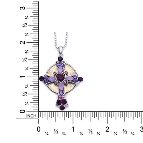 Cocojewelry N2004PURPLE Cross Heart Pendant Necklace Women Fashion Jewelry thumb #3