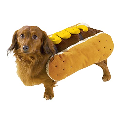 Casual Canine Hot Diggity Dog Mustard Costume, Large
