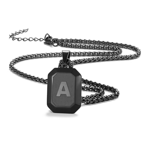 Collier alphabet monogramme pour chien et homme, pendentif lettre cadeau idéal anniversaire