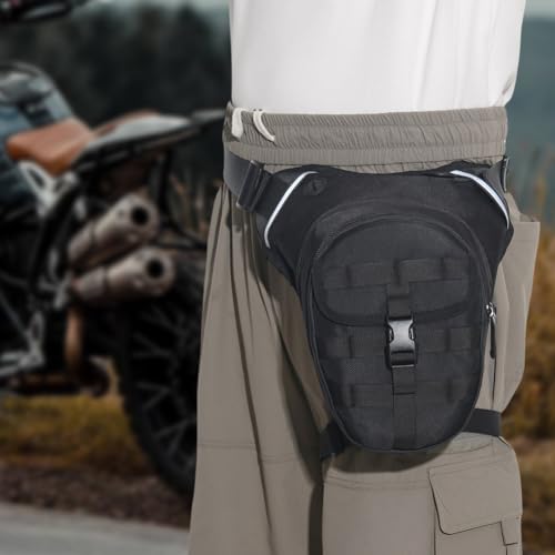 Bolsa para cadera moto verde anticaídas para llaves y móvil 4