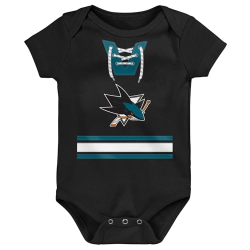 Image of Outerstuff NHL Infant Mock Jersey Stripes Short Sleeve Bodysuit Creeper (12m-24m)
