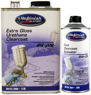 Refinish Solutions, RSC-220, High Gloss, High Performance Finish, Economical Choice Clearcoat Kit (Medium Activator - RSA 226)