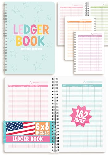 Accounting Ledger Book for Small Business and Personal Use - Budget Ledger Books for Bookkeeping, Expense Tracker Notebook, Bookkeeping Record Book, Receipt and Account Ledgers Books