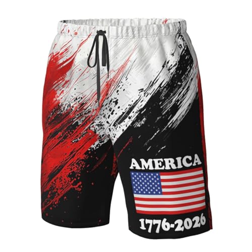 NAFSKL Board Shorts America Birthday 1776 2026 Mens Swim Trunks Quick Dry Swim Shorts Beach Short Swimwear with Pockets4