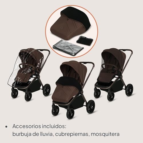 Miniatura 9 de Lionelo Mika Plus 2 En 1 Cochecito De Bebé 0-48 Meses Hasta 22 Kg Capazo Hasta 9 Kg, Ajuste De Respaldo Y Reposapiés, Suspensión, Airydots, Ruedas De Pu Giratorias 360 Capota Xxl