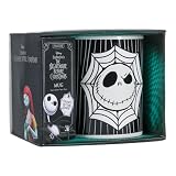 Paladone Jack Skellington Glow in the Dark Mug - Officially Licensed Disney Collectible Gift for Nightmare Before Christmas Fans, Ceramic Tea Cup, 300 ml (10 fl oz)