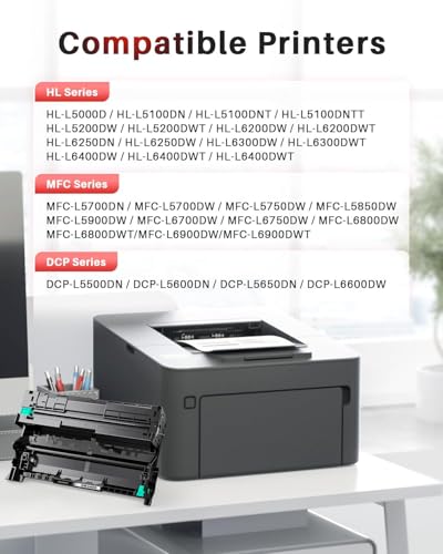Halloya DR3400 Drum Unit Trommel Kompatibel für Brother Trommel DR 3400 Brother TN3480 TN-3480 TN3430 Toner für HL-L5100DN MFC-L5750DW MFC-L5700DW DCP-L5500DN (2-Pack)