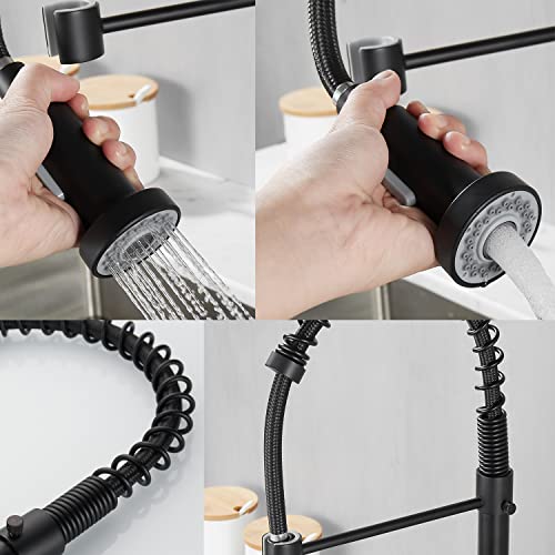 Grifo-de-cocina-fregadero-con-pulverizador-extraible-grifo-de-resorte-material-de-cobre-modo-dual-giratorio-y-agua-fria-con-cabezal-pulverizador-de-doble-funcion-color-negro-mate