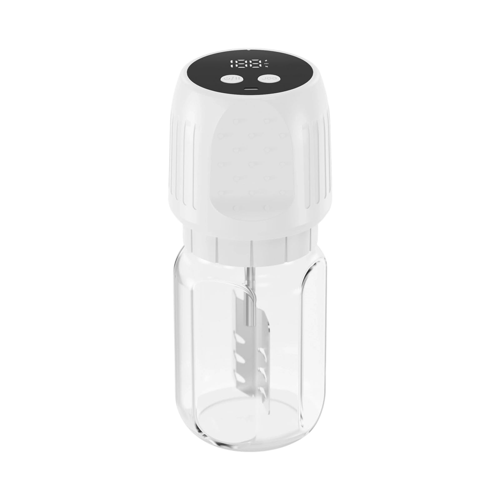 Mélangeur électrique Rechargeable avec baratte à Beurre, White