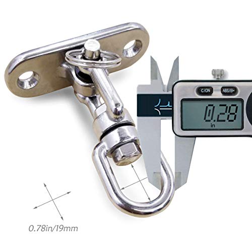 Luniquz Punching Bag Hanger, Stainless Steel Swivel Ceiling Mount for Beam Heavy Bag,Gym Swing,Trapeze,Hammock