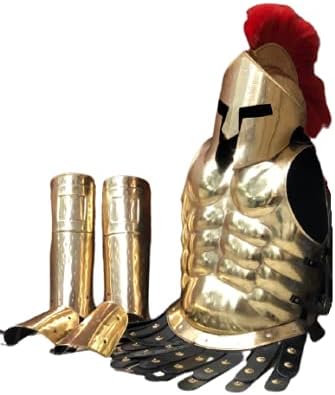 King Leonidas 300 Spartan - Casco de latón con plumón, color negro