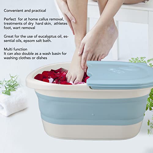 Tina Plegable para Baño de Pies con Asa Azul miniatura 2