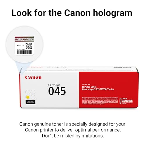Canon Genuine 045 Yellow Toner Cartridge Compatible with LBP612Cdw, MF632Cdw, MF634Cdw - image 2
