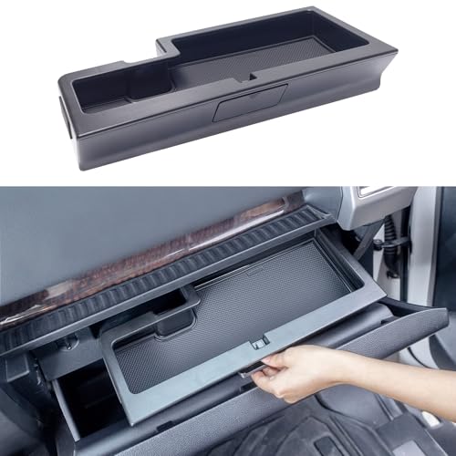 RAVOTOM Glove Box Organizer Compatible with 2015-2020 Ford F150 Accessories Interior Hidden Glove Storage Compartment Organizer Tray ABS Materials