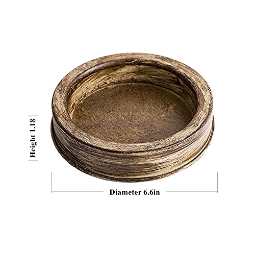 Xiou Rustic Black Candle Holder Tray, Natural Wood Candle Holders, Home Decor Accessories For Christmas Halloween Coffee And Dining Table (Rustic,Small) #TOP1