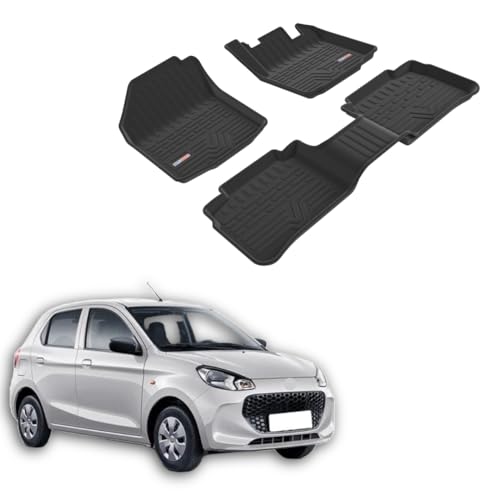 Image of Alto K10 2022 TPE Car Mats - All Weather Resistant Car Floor Mats | Anti Slip Full Coverage 3D Car Foot Mat | Waterproof Durable | Easy to Clean & Dust Free