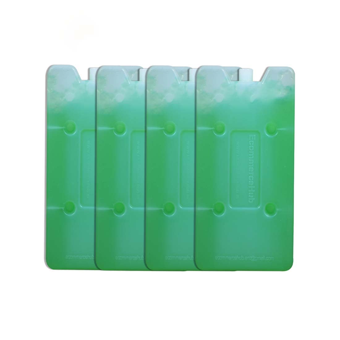 Compact Reusable Ice Gel Pad,No Ice Required, HDPE Body Ice Pack Perfect For Personal & Commercial Use & Insulated Bag/Box, Cold Carrier,Cols Storage & More, Green, Pack of 4, 400ML Each