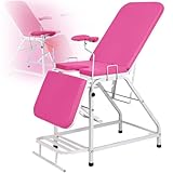 XNZJHPP Medizinischer Untersuchungstisch, zusammenklappbares gynäkologisches Untersuchungsbett, tragbar, medizinische Behandlung, Mutterschaftsbett, gynäkologisches Waschuntersuchungsbett (Pink)