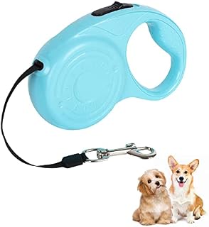 Retractable Dog Lead,5M Extendable Dog Leads with Anti-Slip Handle, No-Tangle Retractable Dog Lead,Strong Nylon Tape Dog Leash,One-Handed Brake for Small Medium Dogs up to 40 kg (Pink)
