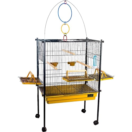 VIVEIRO PARA CALOPSITA TRIPLEX BLACK/AMARELO