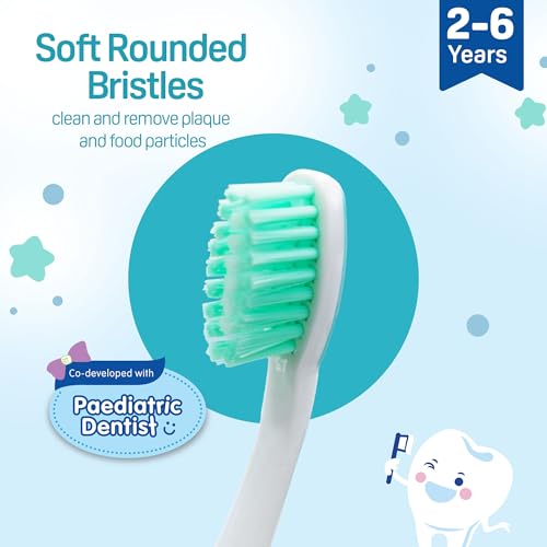 Image of Pigeon Kids Toothbrush for 2-6 Years | Soft Bristles | Gentle on Gums | Ergonomic Grip | BPA Free | Blue Colour | Oral Care