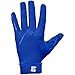 EliteTek Kids RG-14 Super Tight Fitting Football Gloves - Youth Sizes - Easy Slip On Design No Wrist Strap (Blue, Youth M)